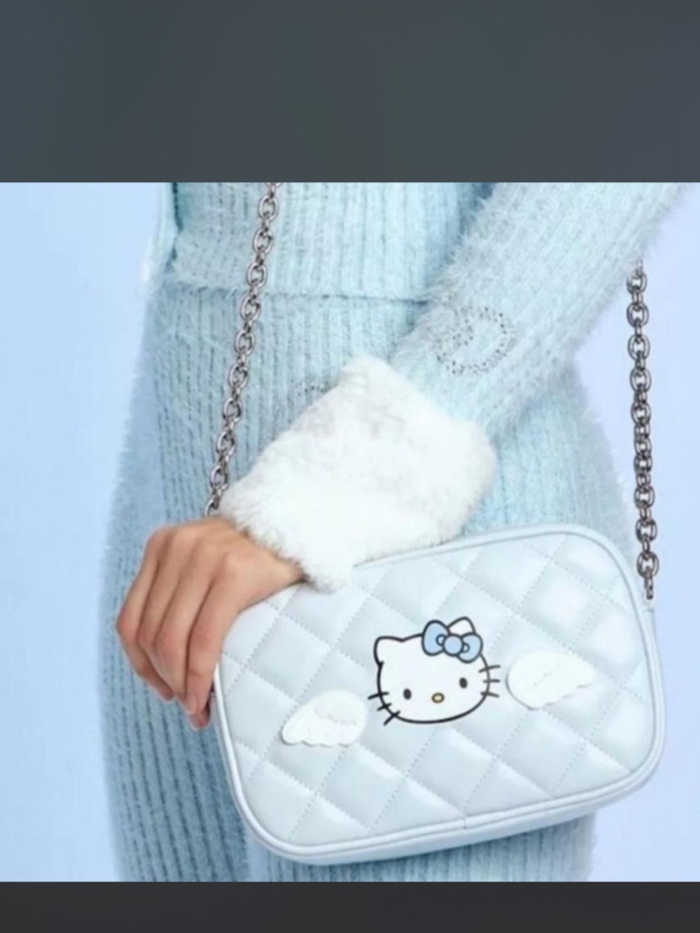 Hello Kitty X Forever 21 Quilted Blue Crossbody Bag